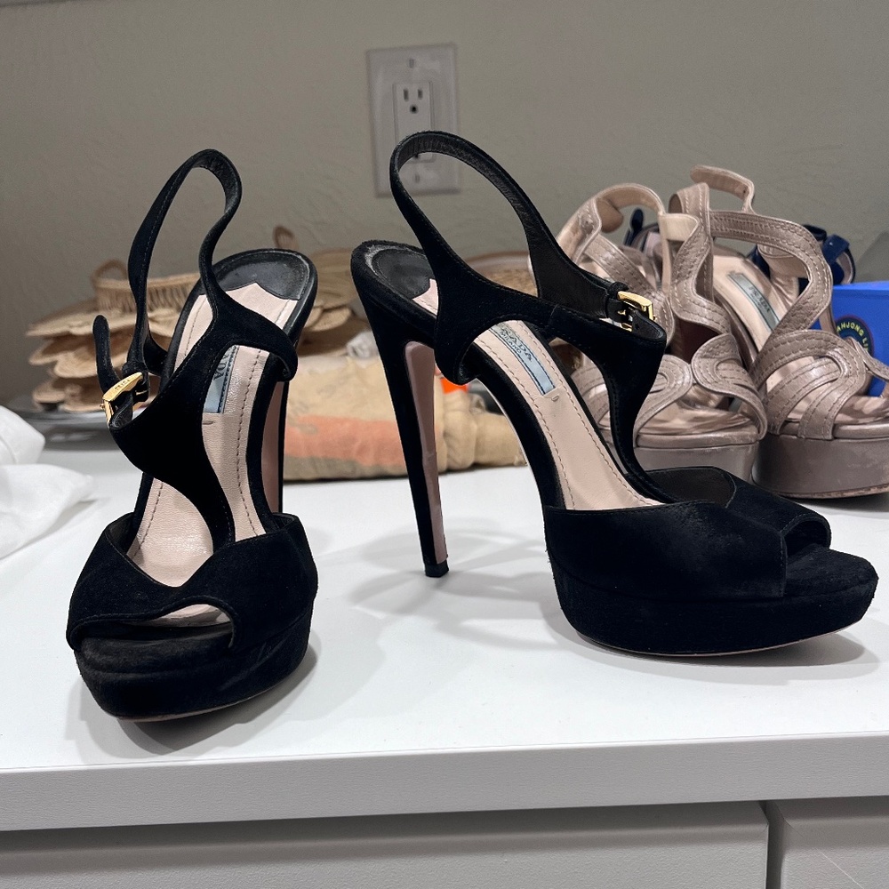 Prada platform heels